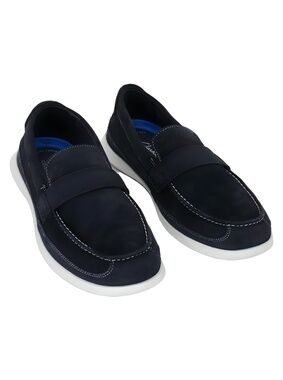 Clarks Collection Flexway Band Navy Suede Slip On Loafers Size 10M